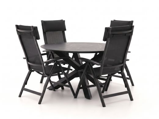 Bellagio Lugo/Lodola ø 130cm dining tuinset 5-delig verstelbaar