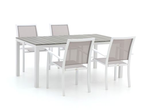 Bellagio Anzio/Fidenza 183cm dining tuinset 5-delig stapelbaar