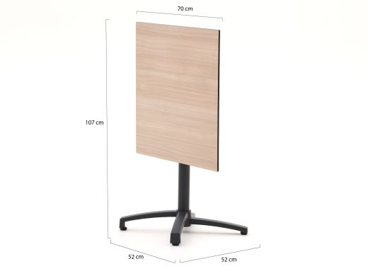 Bellagio Canzo klaptafel 70x70x73cm - Kunststof