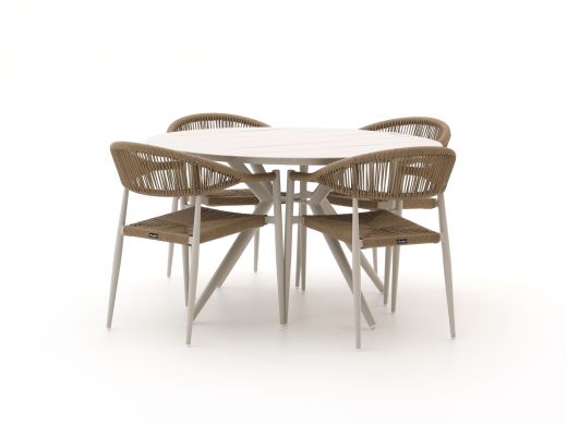 Manifesto Belpasso/Sora ø127cm dining tuinset 5-delig stapelbaar
