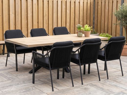 Tierra Outdoor Liv/Montorio 220cm dining tuinset 7-delig stapelbaar