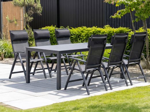 Bellagio Avenza/Menzano 220cm dining tuinset 7-delig verstelbaar