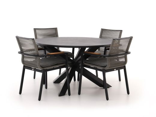 Bellagio Marudo/Lodola ø 130cm dining tuinset 5-delig stapelbaar