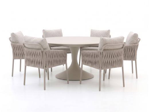SUNS Fiave/Nova ø170cm dining tuinset 7-delig
