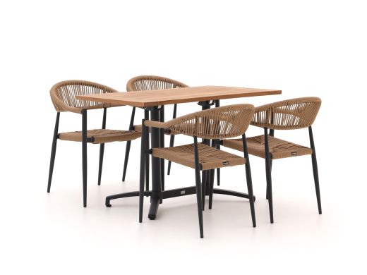 Manifesto Belpasso/Canzo 120cm dining tuinset 5-delig stapelbaar inklapbaar