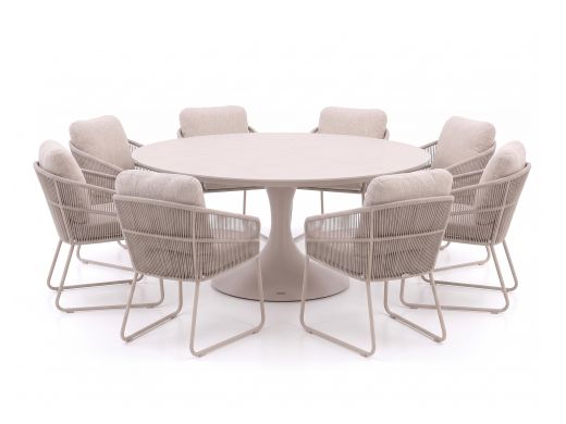 SUNS Noli/Nova ø170cm dining tuinset 9-delig