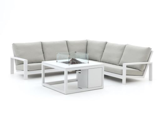 Bellagio Vezzano/Cosi 100cm hoek loungeset met vuurtafel 4-delig