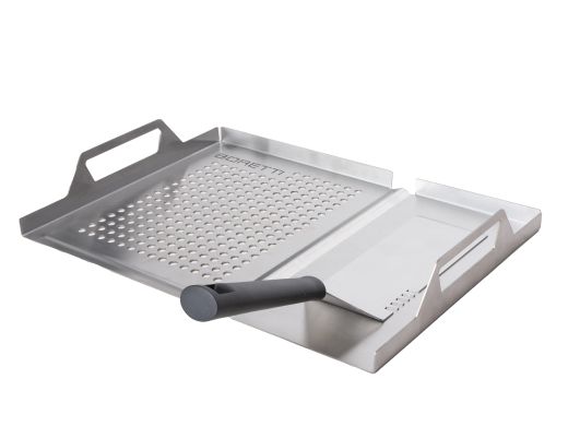 Boretti barbecue 2-in-1 grill tray met spatel 31,5x7,5x43cm