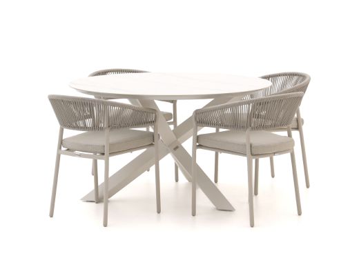 Bellagio Nova Siri/Lodola ø130cm dining tuinset 5-delig stapelbaar