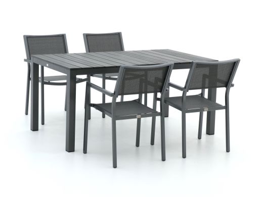 Bellagio Roma/Fidenza 160cm dining tuinset 5-delig stapelbaar