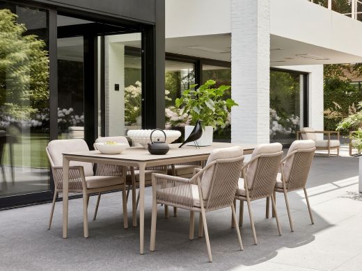 Tierra Outdoor Liv/Elegante 219cm dining tuinset 7-delig stapelbaar