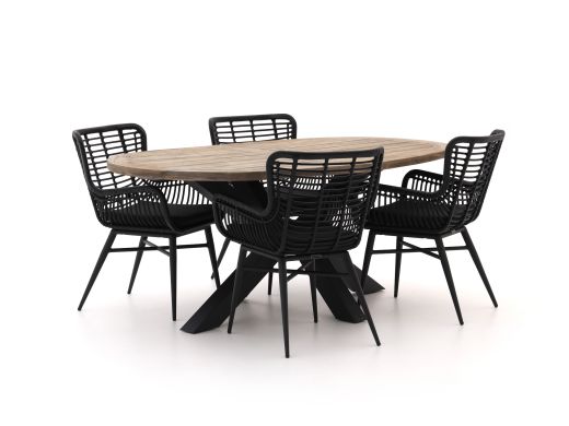 Intenso Asti/Rough-Y Ellips 200cm dining tuinset 5-delig
