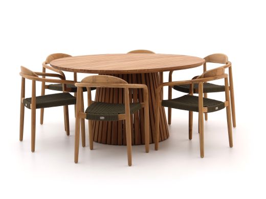 Bellagio Berbaro/Santa Severina ø150cm dining tuinset 6-delig stapelbaar