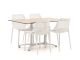 Forza Ripi/Canzo 140cm dining tuinset 5-delig stapelbaar inklapbaar