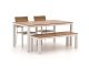Bellagio Fidenza 160cm dining tuinset met bank 4-delig stapelbaar