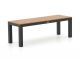 Bellagio Fidenza picknickbank 137x45x45cm - Charcoal (Blad = Polywood Natural Oaklook)