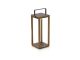 SUNS Tom lantaarn solar 21x22x54cm - Natural Teak/Matt Royal Grey