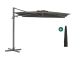Shadowline Francisco zweefparasol 300x300cm - Charcoal Black (incl. voet 160kg verrijdbaar) (incl. kruisvoet, excl. tegels) (incl. beschermhoes)