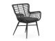 Intenso Asti dining tuinstoel - Zwart - Wicker (vlechtwerk)