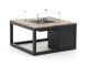 Cosiraw lounge vuurtafel 100x100x55cm - Charcoal (Blad = Old Teak Greywash) (incl. glas)
