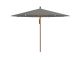 Glatz Piazza parasol ø 250cm - Stone Grey (157) (excl.voet) (Frame = Teak look)