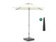 Shadowline Push-up parasol 210x150cm - Light Grey (incl. 35 kg voet) (incl. beschermhoes)