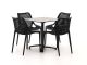 Forza Ripi/Canzo 80cm dining tuinset 5-delig stapelbaar inklapbaar