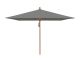 Glatz Piazza parasol 250x250cm - Stone Grey (157) (excl.voet) (Frame = Teak look)