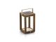 SUNS Tom lantaarn solar 16x17x28cm - Natural Teak/Matt White