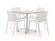 Forza Ripi/Canzo 80cm dining tuinset 5-delig stapelbaar inklapbaar