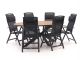 Forza Capri/Fidenza ovaal 180cm dining tuinset 5-delig verstelbaar