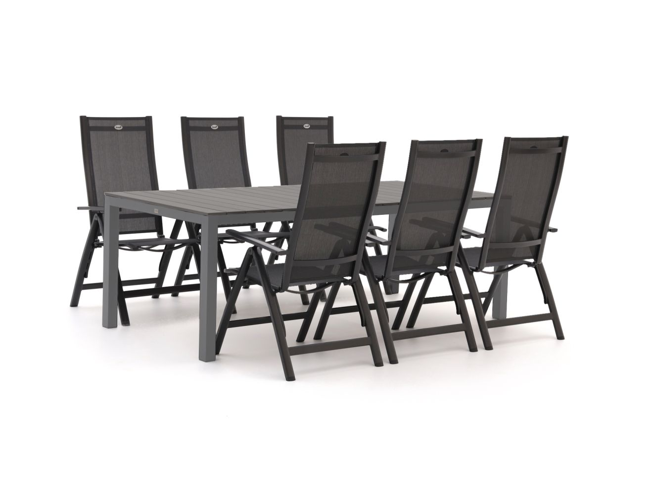 Hartman Troy/Fidenza 220cm dining tuinset 7-delig verstelbaar - Laagste prijsgarantie!
