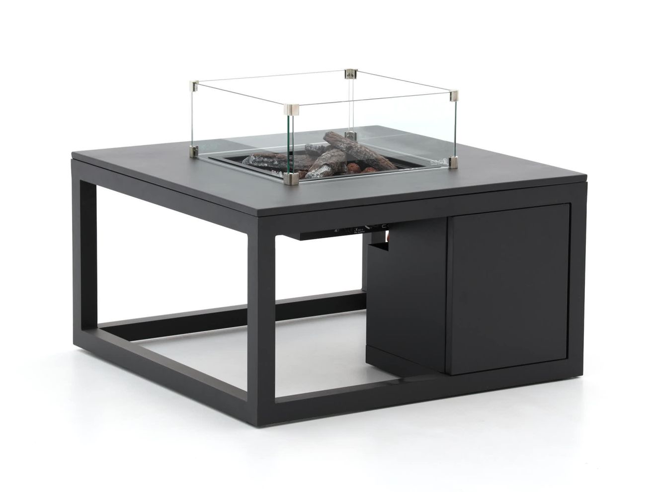 Cosiraw lounge vuurtafel 100x100x55cm – Grijs