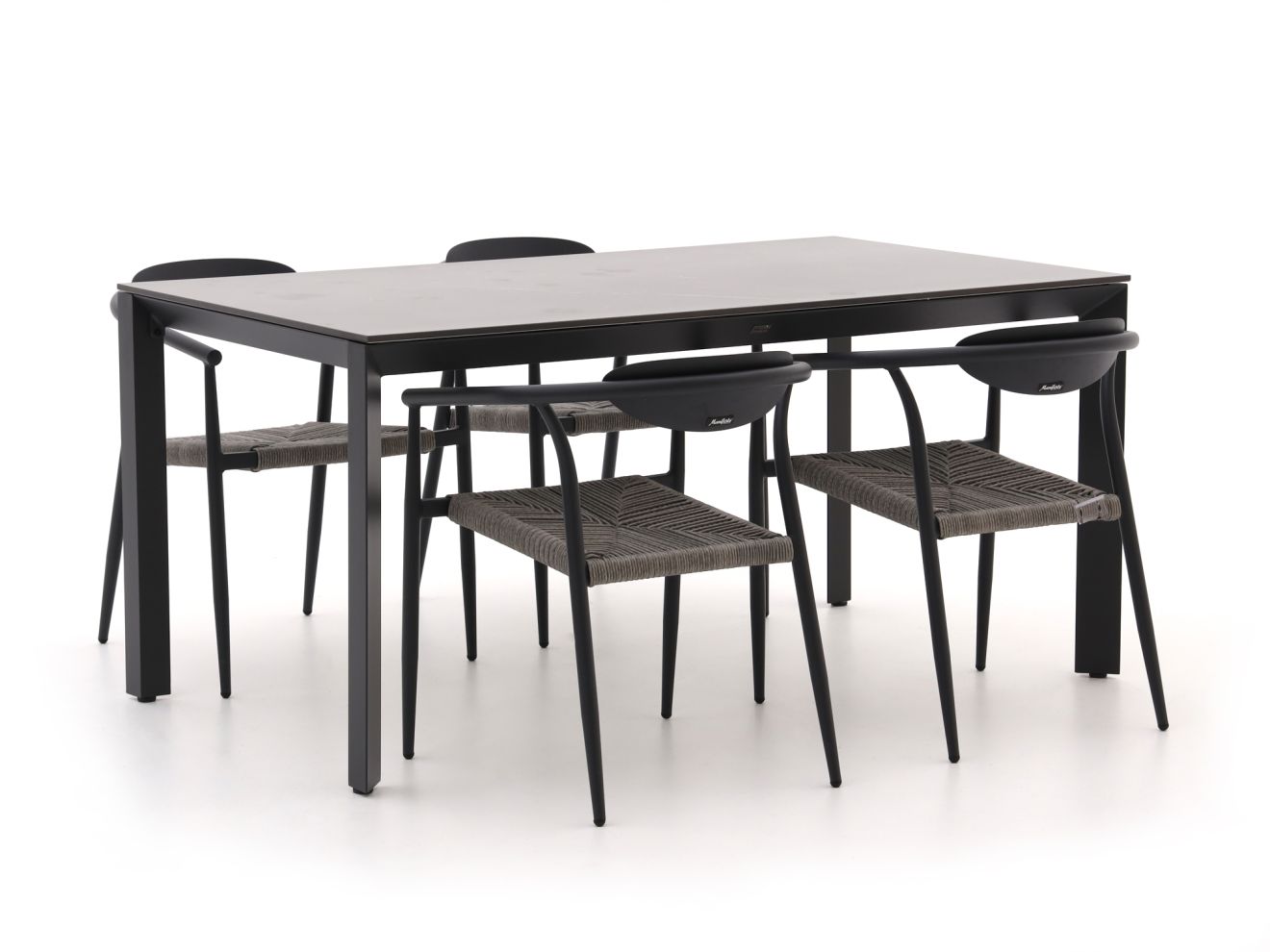 Manifesto Cavone/Sestino 160cm dining tuinset 5-delig stapelbaar