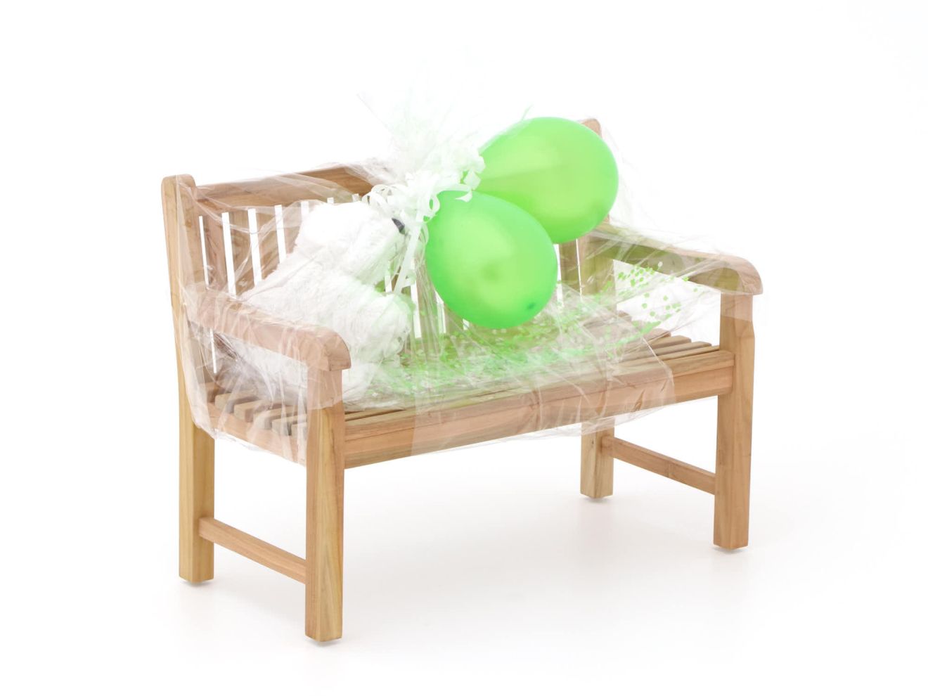 Kinder tuinbank 75x40x56cm/KiKabeer Groot 30cm wit - Laagste prijsgarantie!