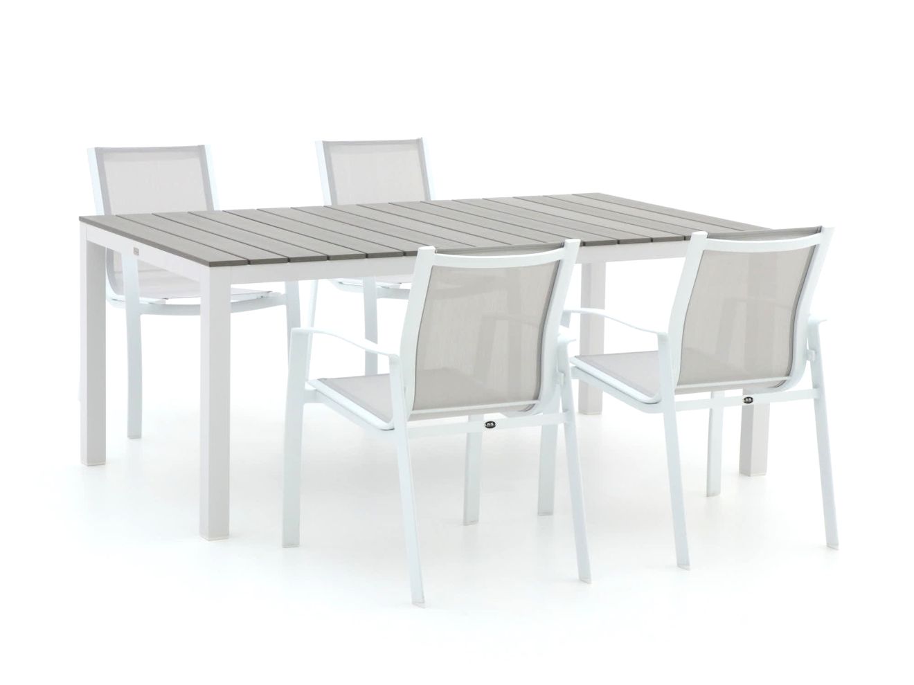R&S Design Altea/Fidenza 183cm dining tuinset 5-delig stapelbaar - Laagste prijsgarantie!