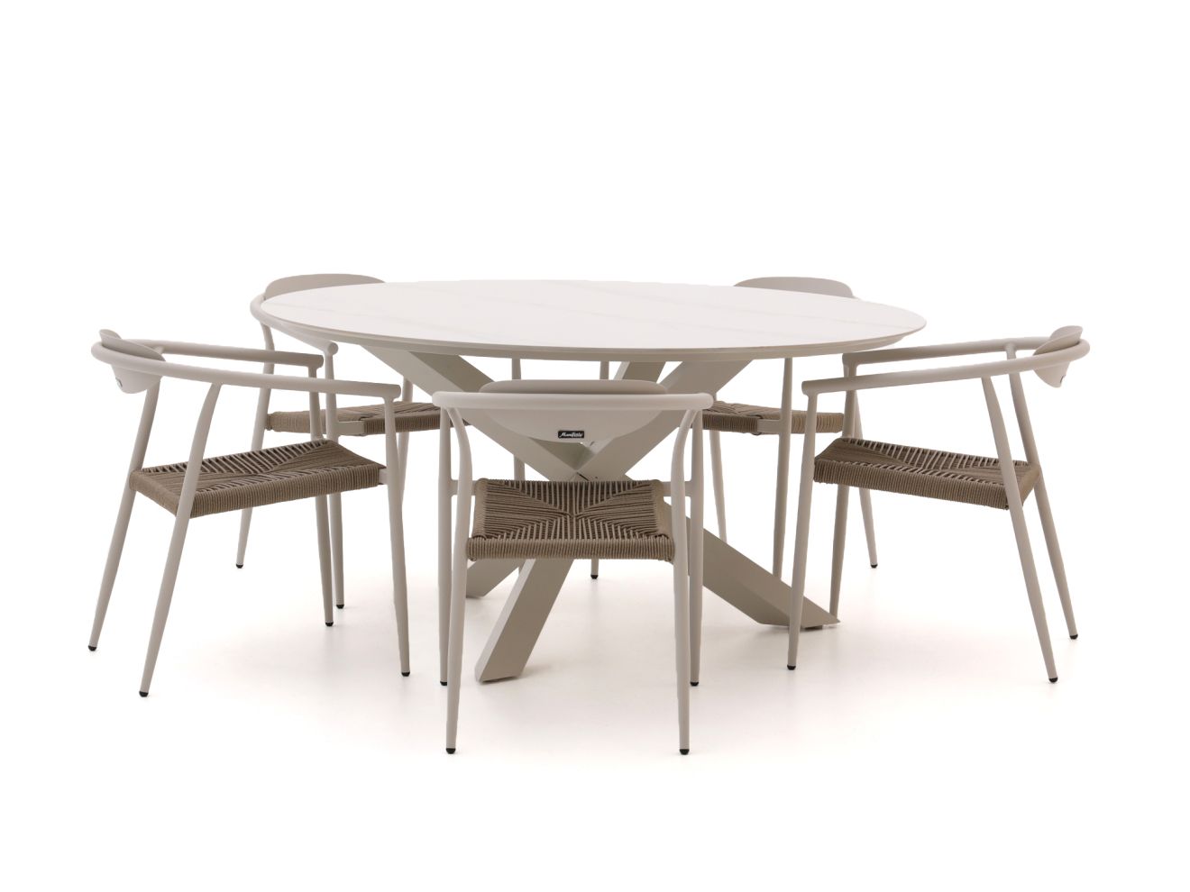 Manifesto Cavone/Lodola ø 150cm dining tuinset 6-delig stapelbaar