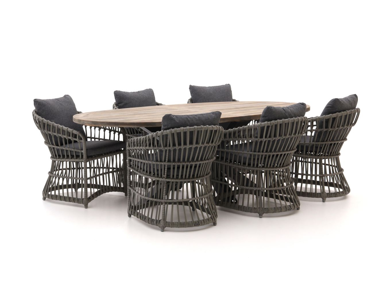 Intenso Cameri/ROUGH-Y Ellips 240cm dining tuinset 7-delig