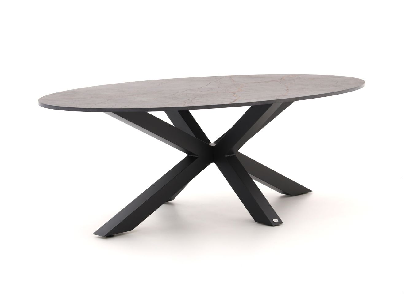 Bellagio tuinmeubelen Induno Ellips dining tuintafel 200x110cm – Grijs