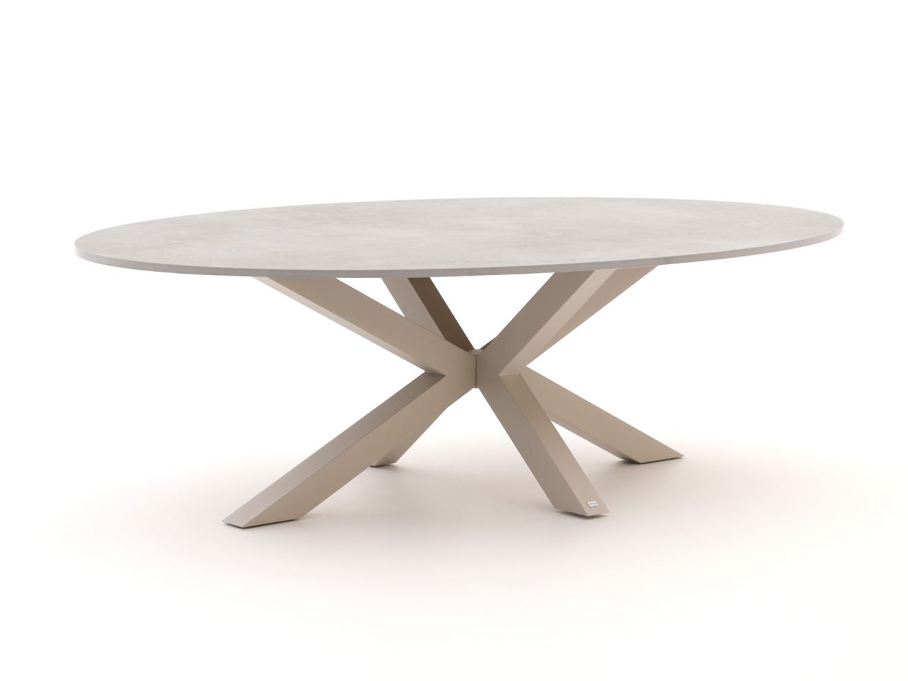 Bellagio tuinmeubelen Induno Ellips dining tuintafel 200x110cm – Taupe