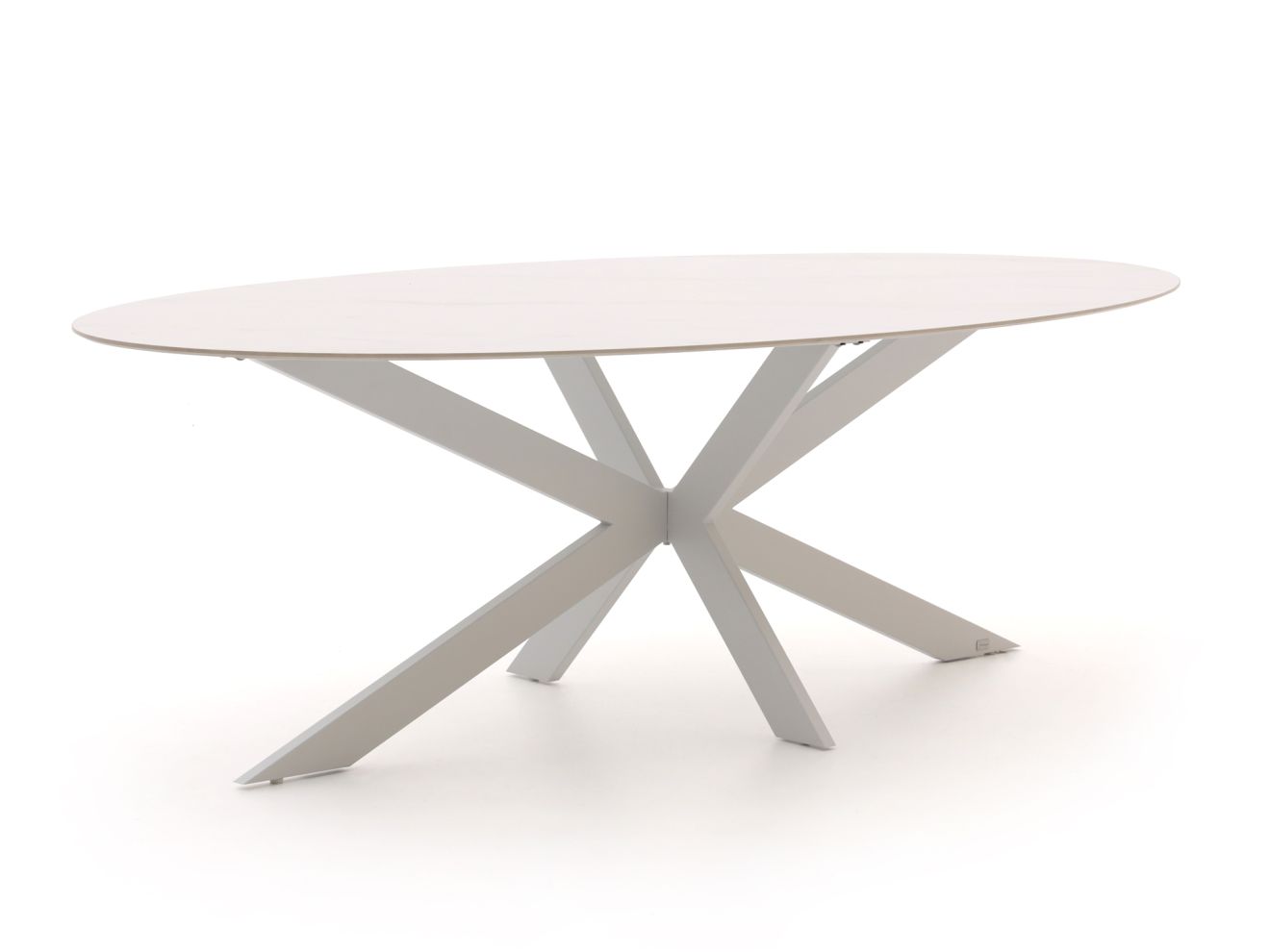 Bellagio tuinmeubelen Furato ellips dining tuintafel 240x120cm – Wit