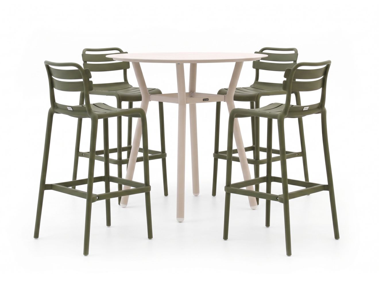Forza Furniture Vico/Tritoni ø110cm barset 5-delig – Groen