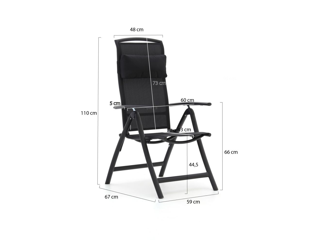 Forza Furniture Capri standenstoel met Bova voetenbank – Grijs