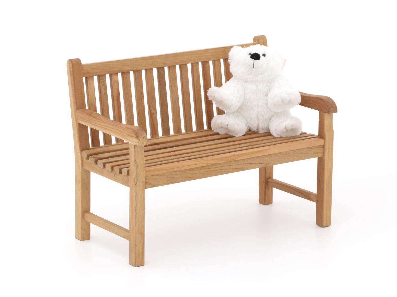 Kinder tuinbank 75x40x56cm/KiKabeer Groot 30cm wit - Laagste prijsgarantie!