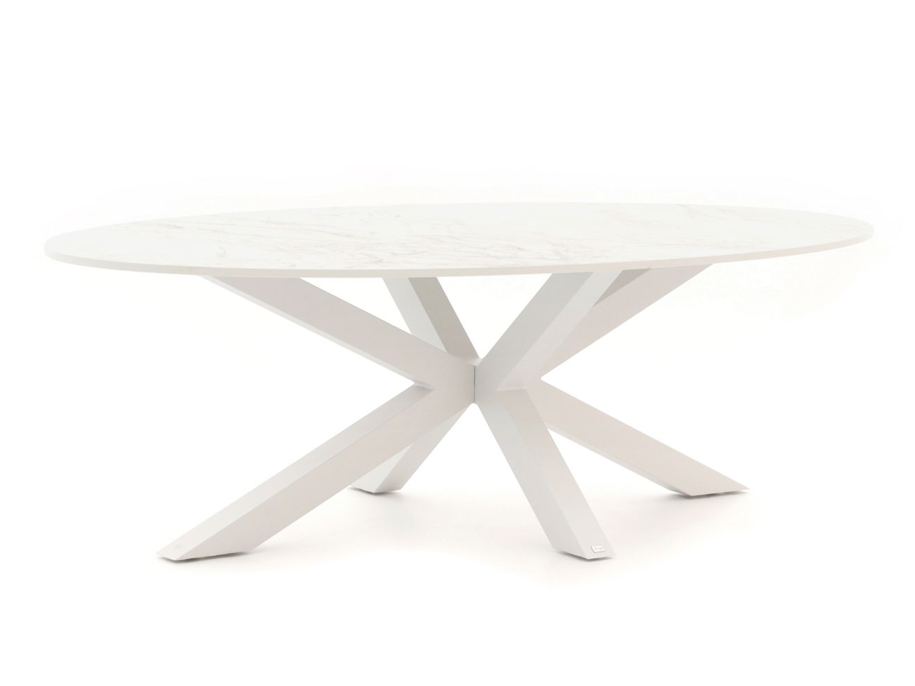 Bellagio tuinmeubelen Induno Ellips dining tuintafel 200x110cm – Wit