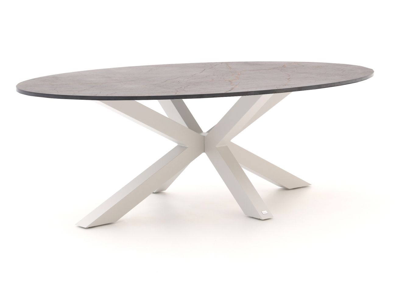 Bellagio tuinmeubelen Induno Ellips dining tuintafel 200x110cm – Wit