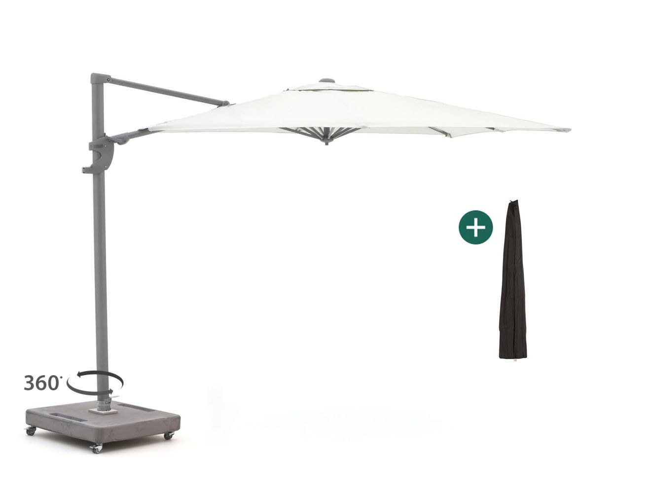 Shadowline Francisco zweefparasol 260x260cm – Grijs