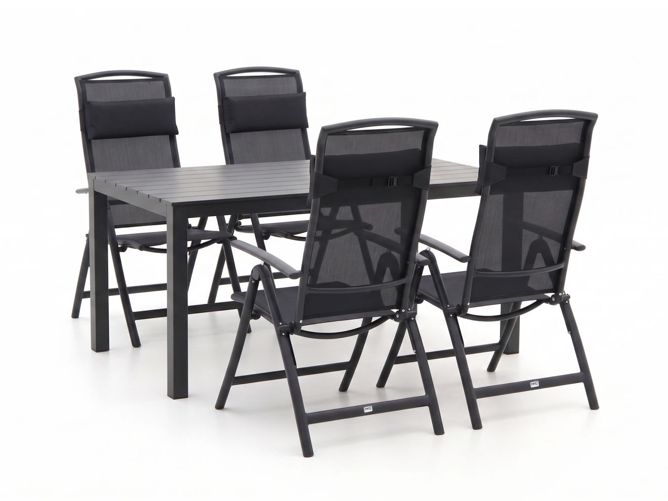 Forza Furniture Capri/Menzano 160cm dining tuinset 5-delig verstelbaar