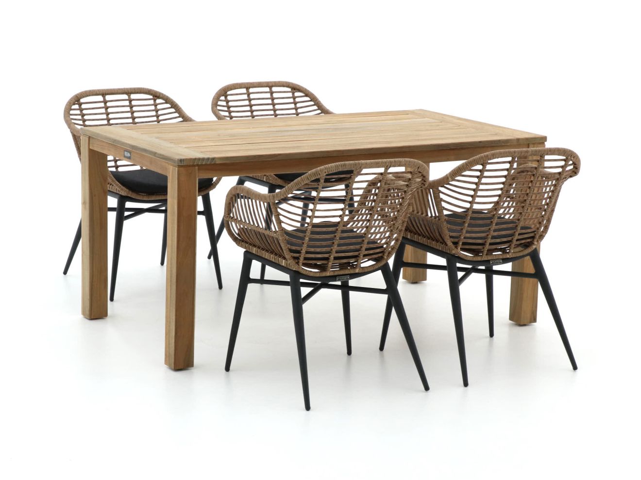 Intenso Azora/ROUGH-S 160cm dining tuinset 5-delig