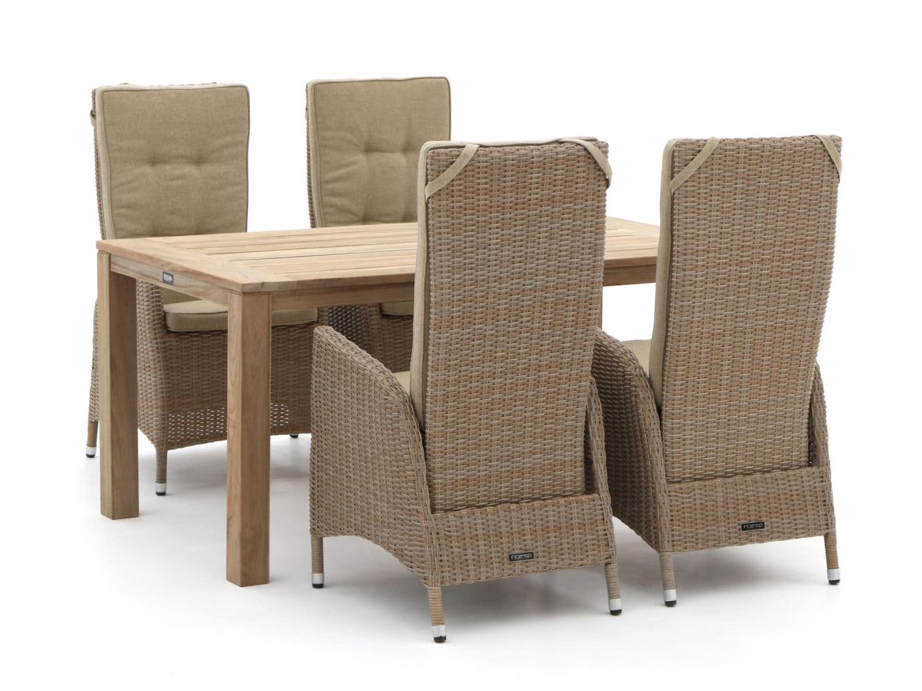 Intenso Fabrizi/ROUGH-S 160cm dining tuinset 5-delig verstelbaar